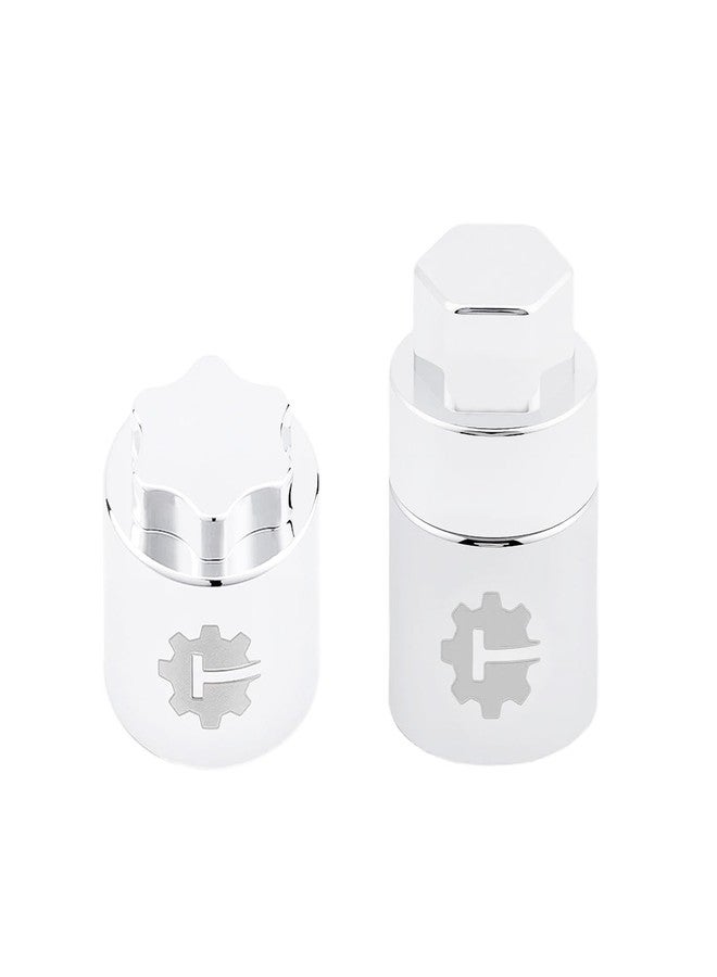 TCRC 4PCS Aluminum M4 Nut Wheel Hub Center Cap Manual Locking Hubs for 1/10 RC Traxxas TRX4 Axial SCX10 D90 Tamiya MST Redcat,Chrome - Image 3